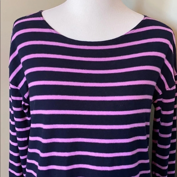 {J Crew} Deck Tee, like new in navy & pink💕 - Picture 4 of 8